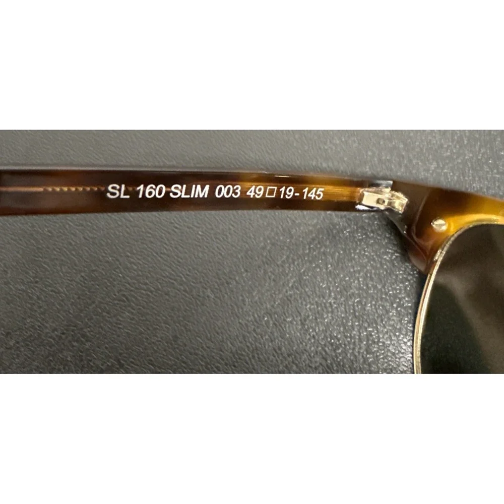 Saint Laurent SL 160 Slim 003 Sunglasses 49-19-145 Tortoise Shell No Case Flaws
